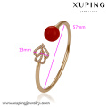 51763 Xuping wholesale two Heart-shaped elegant Pearl bangle for Wedding